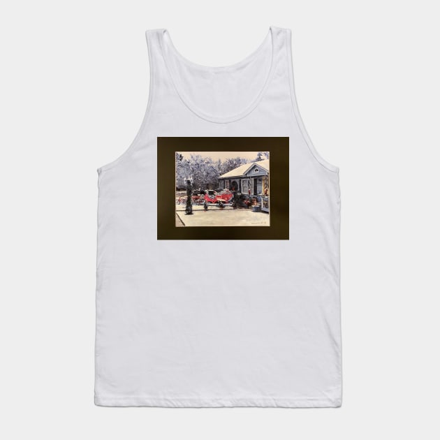 Santa Sleigh in the Snow Tank Top by gjspring